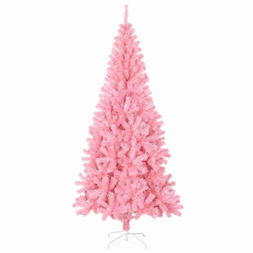 Kalėdų eglutė su 300 LED s stovu Rožinė 180 cm PVC