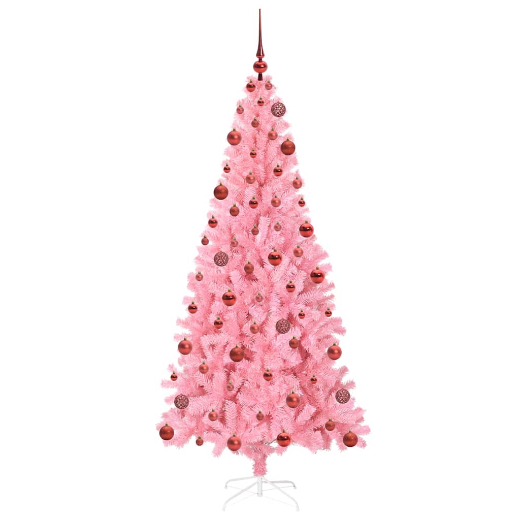 Kalėdų eglutė PINE BOREAL, su 300 LED stovu Rožinė 180 cm.