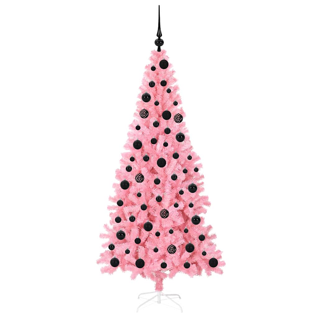 Kalėdų eglutė PINE BOREAL, su 300 LED stovu Rožinė 180 cm.