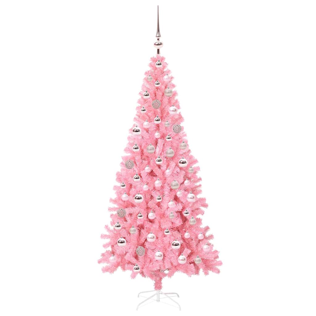 Kalėdų eglutė PINE BOREAL, su 300 LED stovu Rožinė 180 cm.