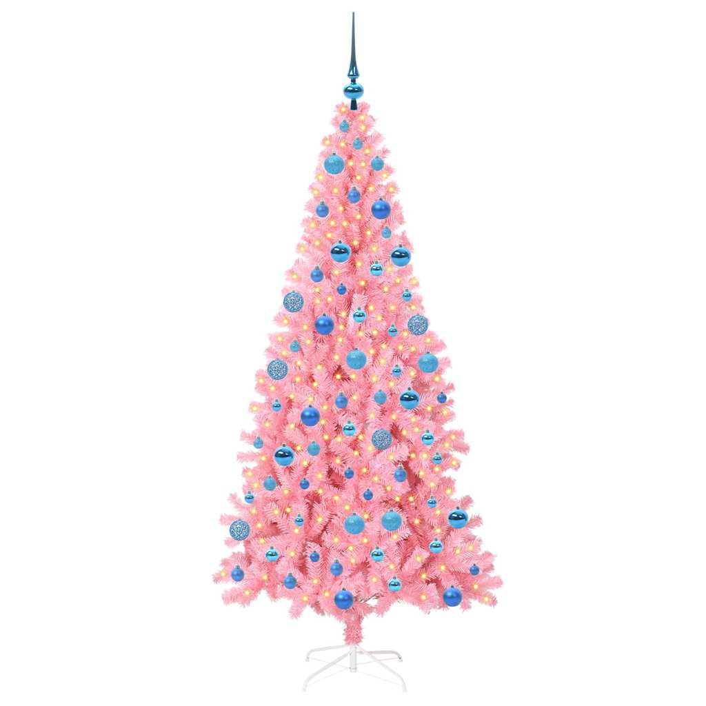 Kalėdų eglutė PINE BOREAL, su 300 LED stovu Rožinė 180 cm.