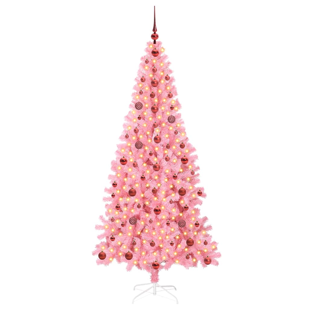 Kalėdų eglutė HORIZON AK, su 300 LED stovu Rožinė 210 cm.