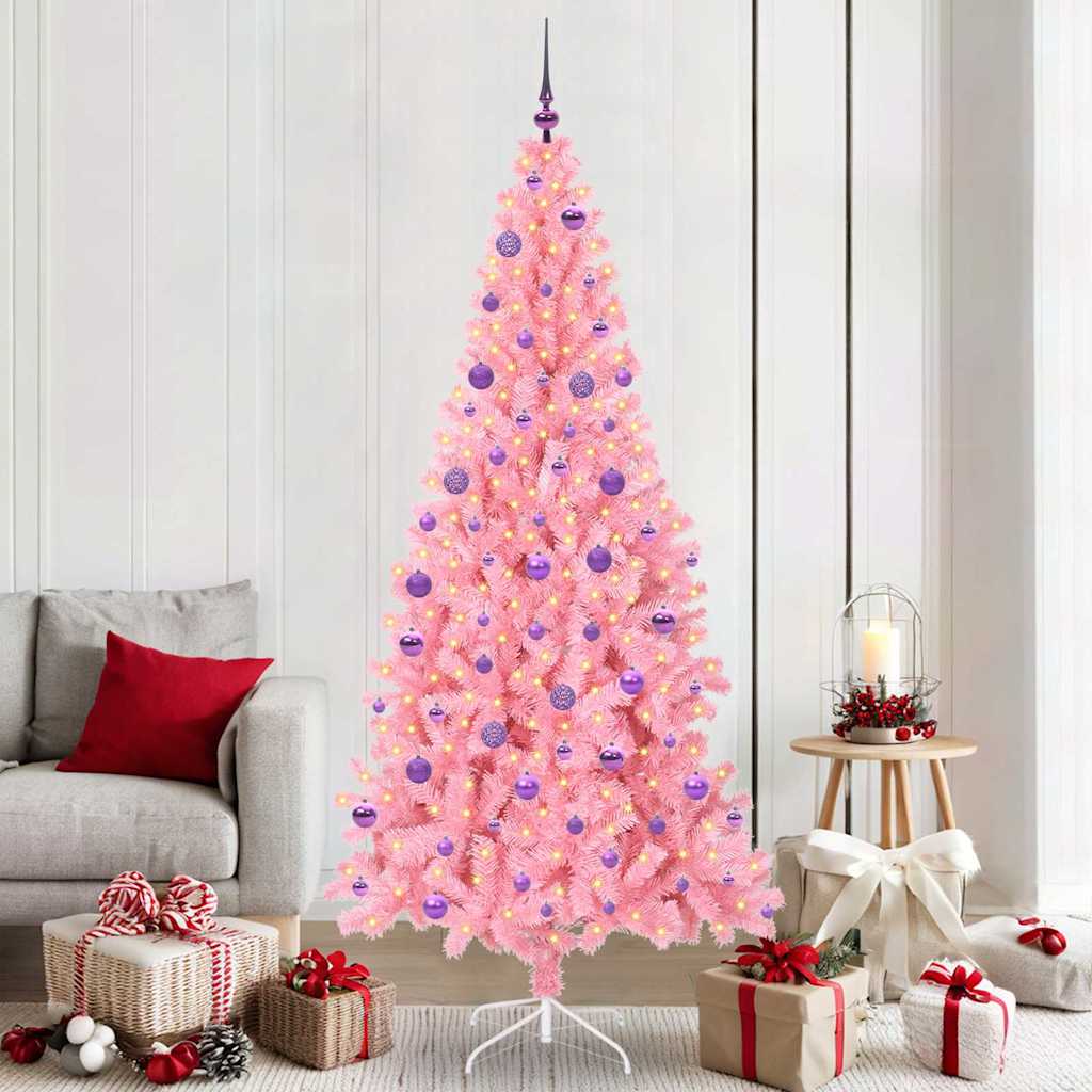 Kalėdų eglutė HORIZON AK, su 300 LED stovu Rožinė 210 cm.