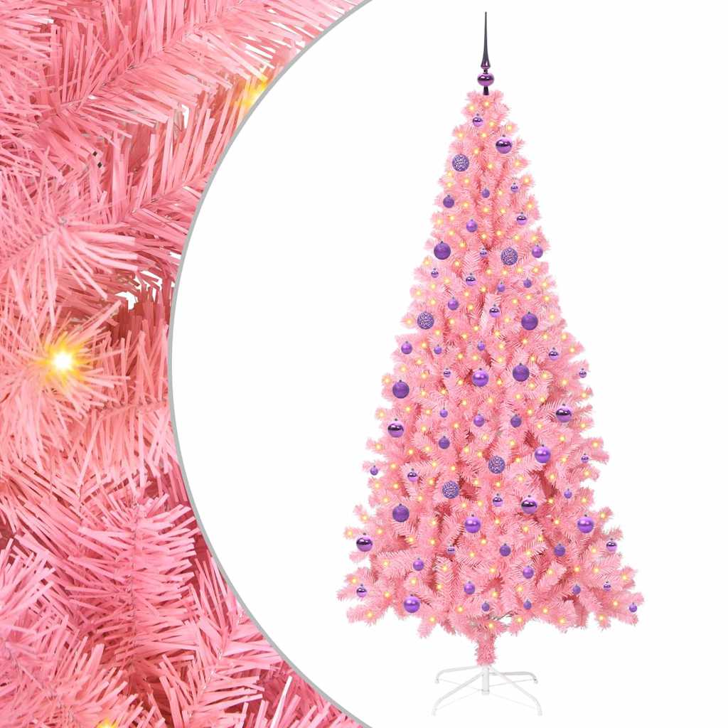 Kalėdų eglutė HORIZON AK, su 300 LED stovu Rožinė 210 cm.