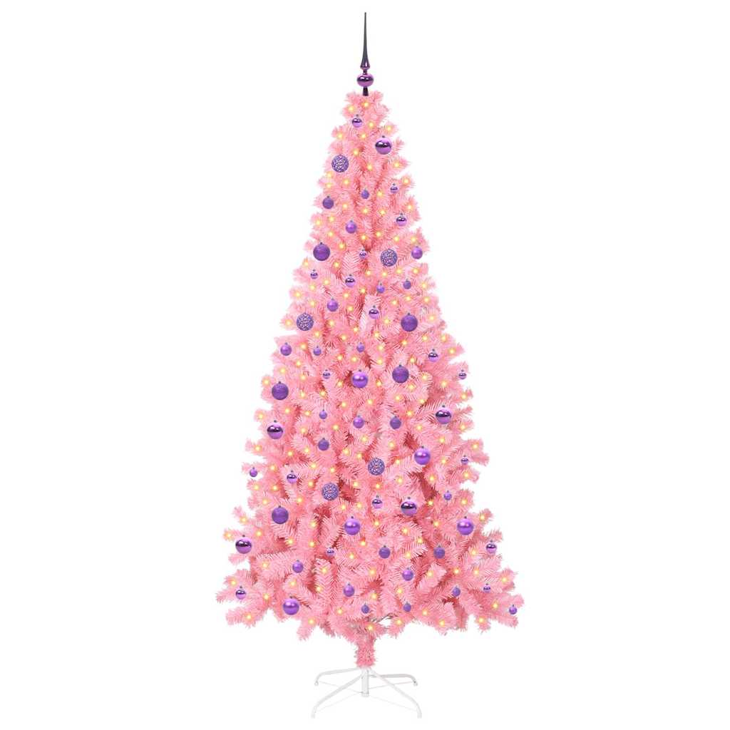 Kalėdų eglutė HORIZON AK, su 300 LED stovu Rožinė 210 cm.