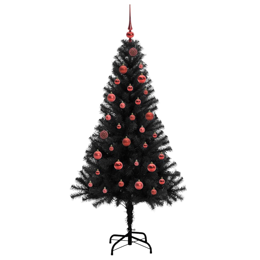 Kalėdų eglutė FROST AK, su 150 LED stovu Juoda 150 cm.