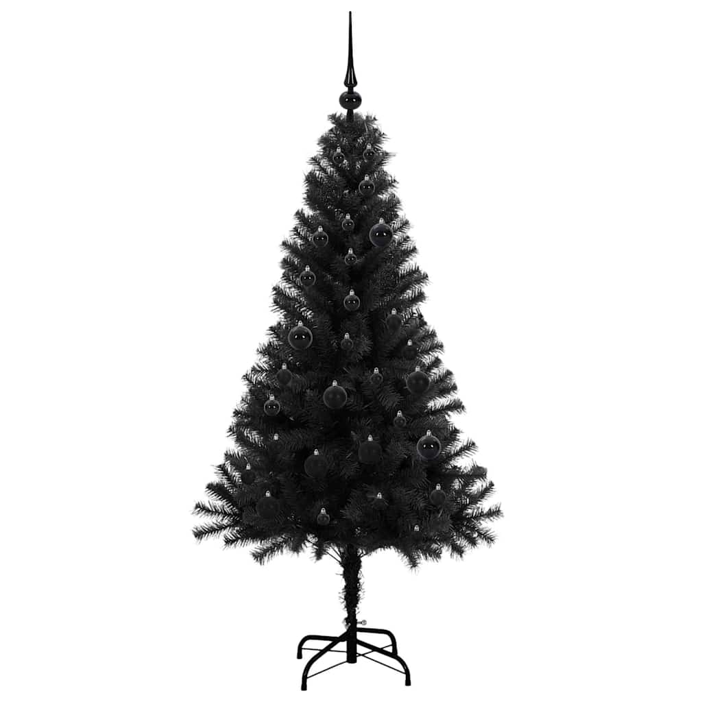 Kalėdų eglutė FROST AK, su 150 LED stovu Juoda 150 cm.