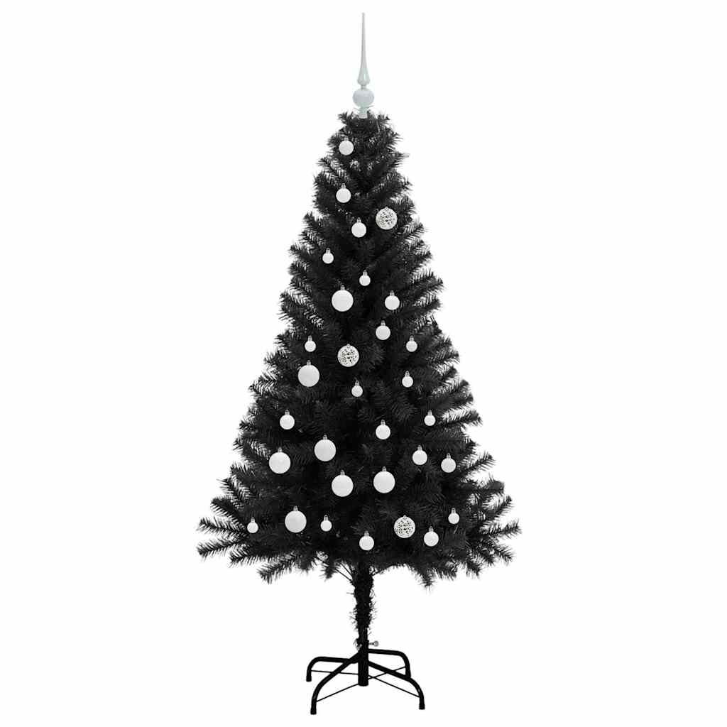 Kalėdų eglutė FROST AK, su 150 LED stovu Juoda 150 cm.