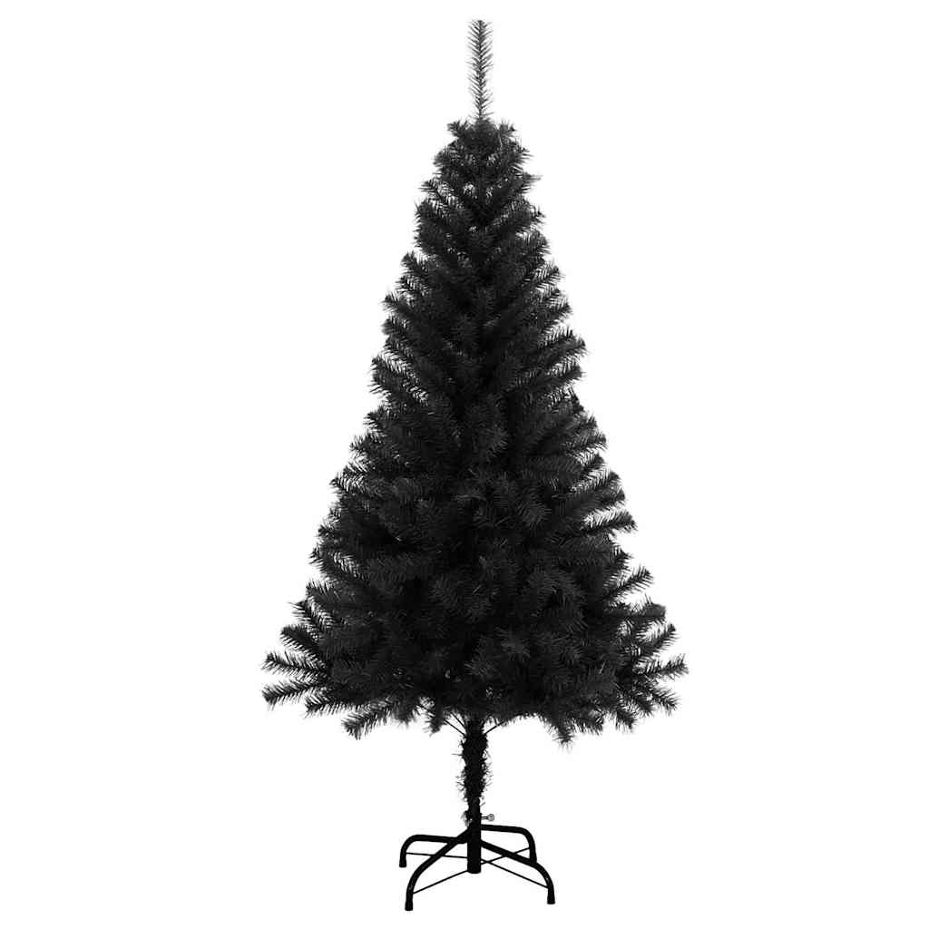 Ziemassvētku eglīte FROST AK, ar 150 LED statīvu Melna 150 cm.
