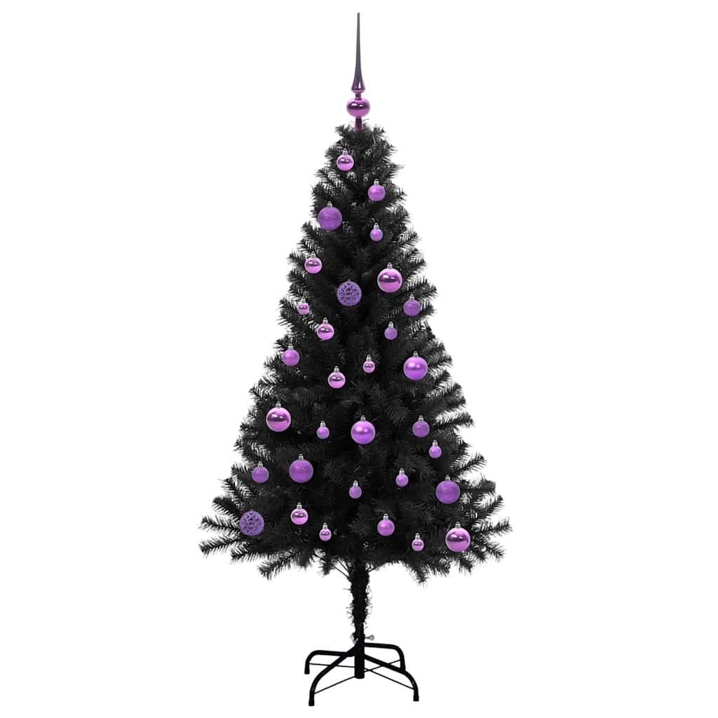Kalėdų eglutė FROST AK, su 150 LED stovu Juoda 150 cm.