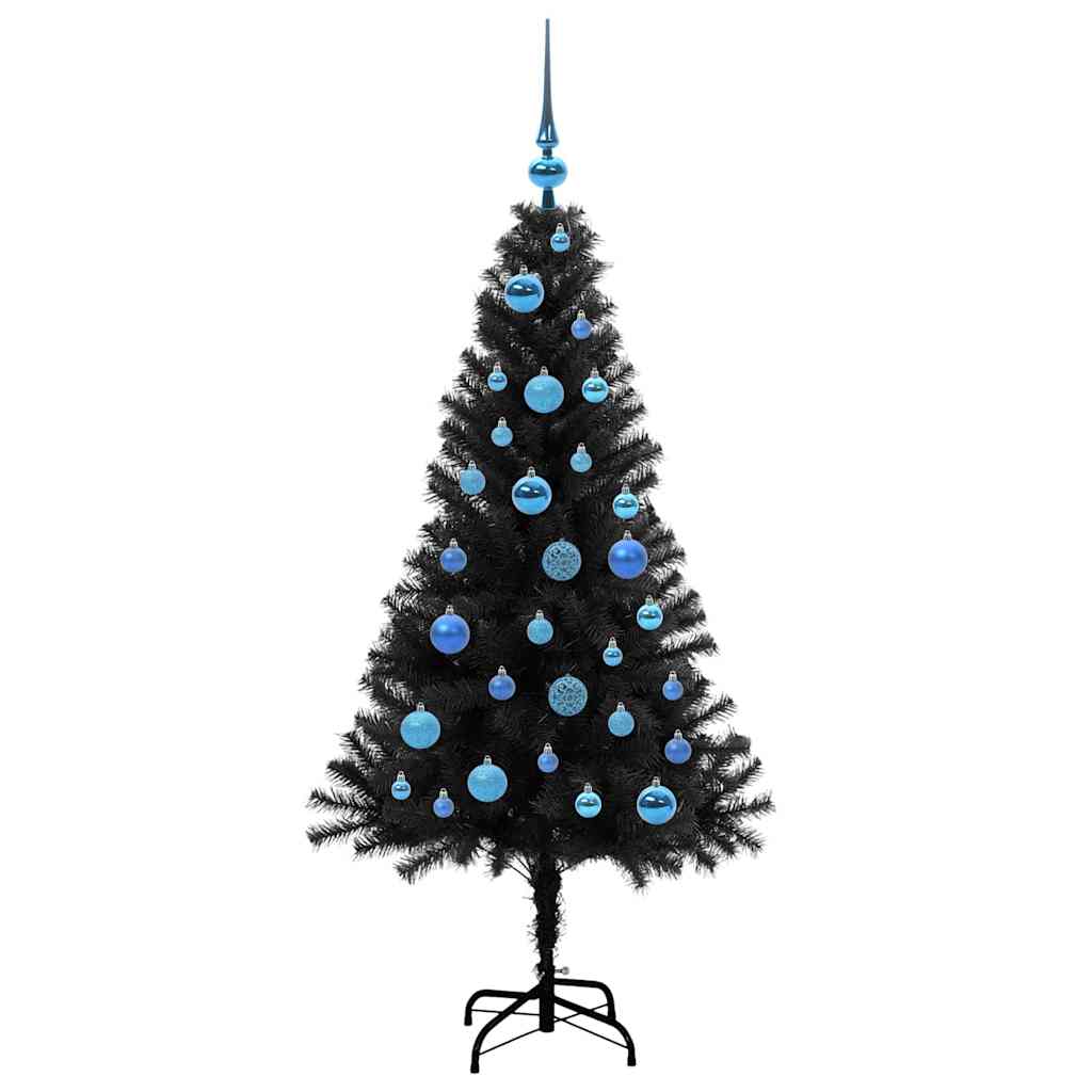 Kalėdų eglutė FROST AK, su 150 LED stovu Juoda 150 cm.