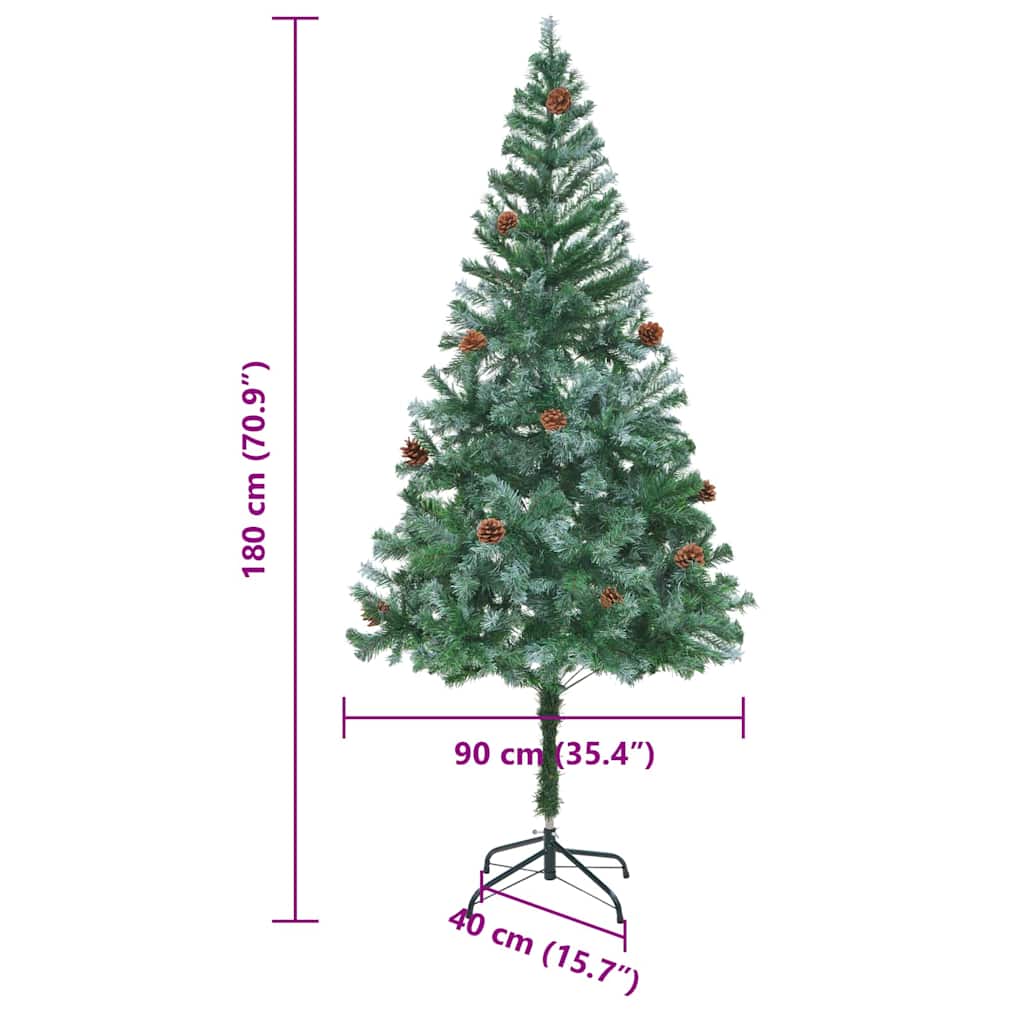 Dirbtinė Kalėdų eglutė su 300 LED Žalia 180 cm PVC ir plienas