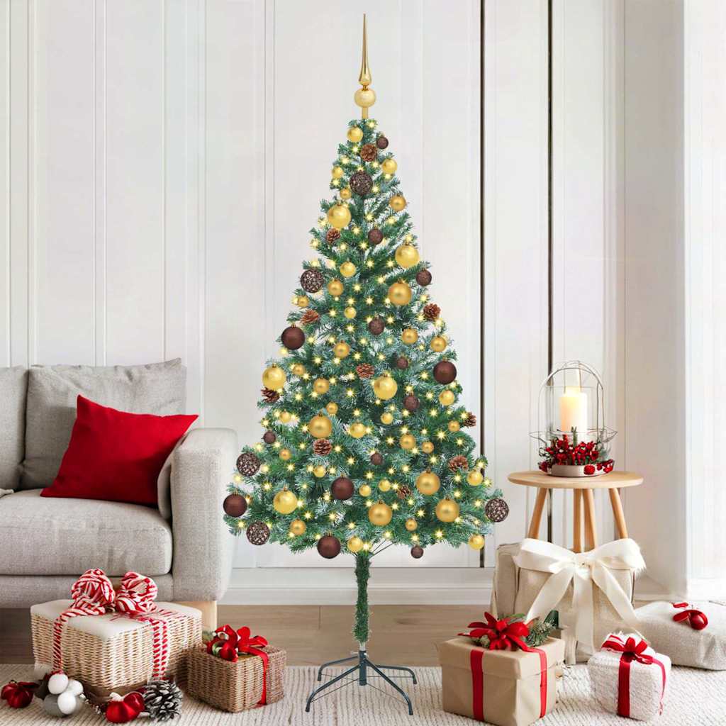 Dirbtinė Kalėdų eglutė su 300 LED Žalia 180 cm PVC ir plienas