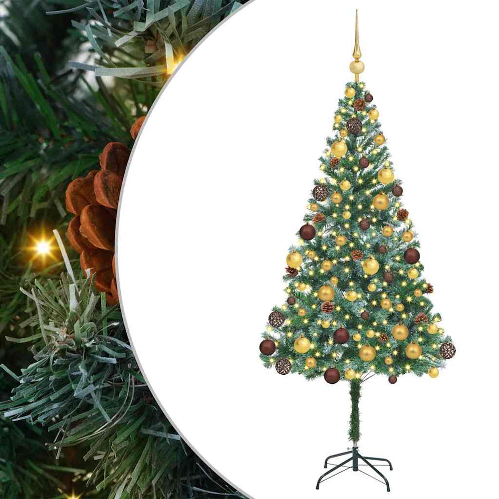 Dirbtinė Kalėdų eglutė su 300 LED Žalia 180 cm PVC ir plienas