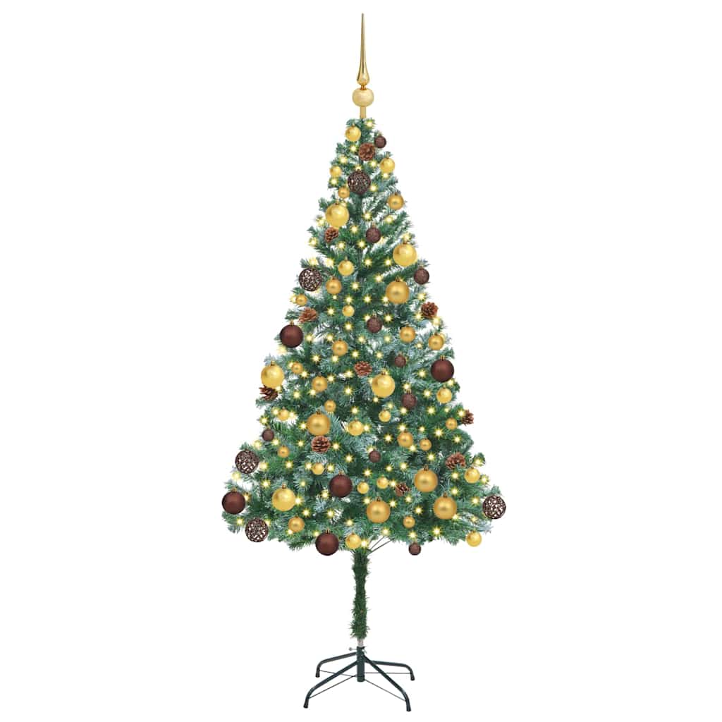 Dirbtinė Kalėdų eglutė su 300 LED Žalia 180 cm PVC ir plienas