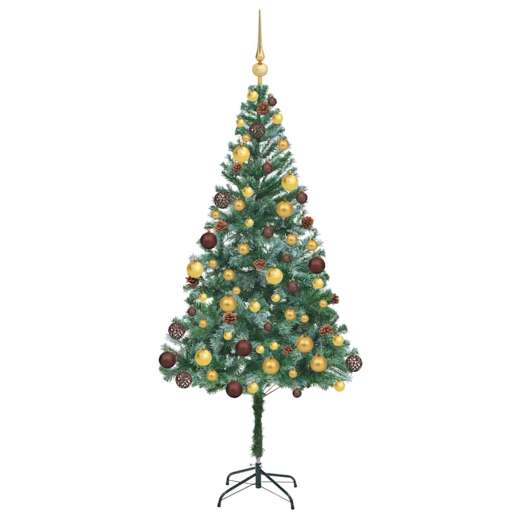 Dirbtinė Kalėdų eglutė su 300 LED Žalia 180 cm PVC ir plienas