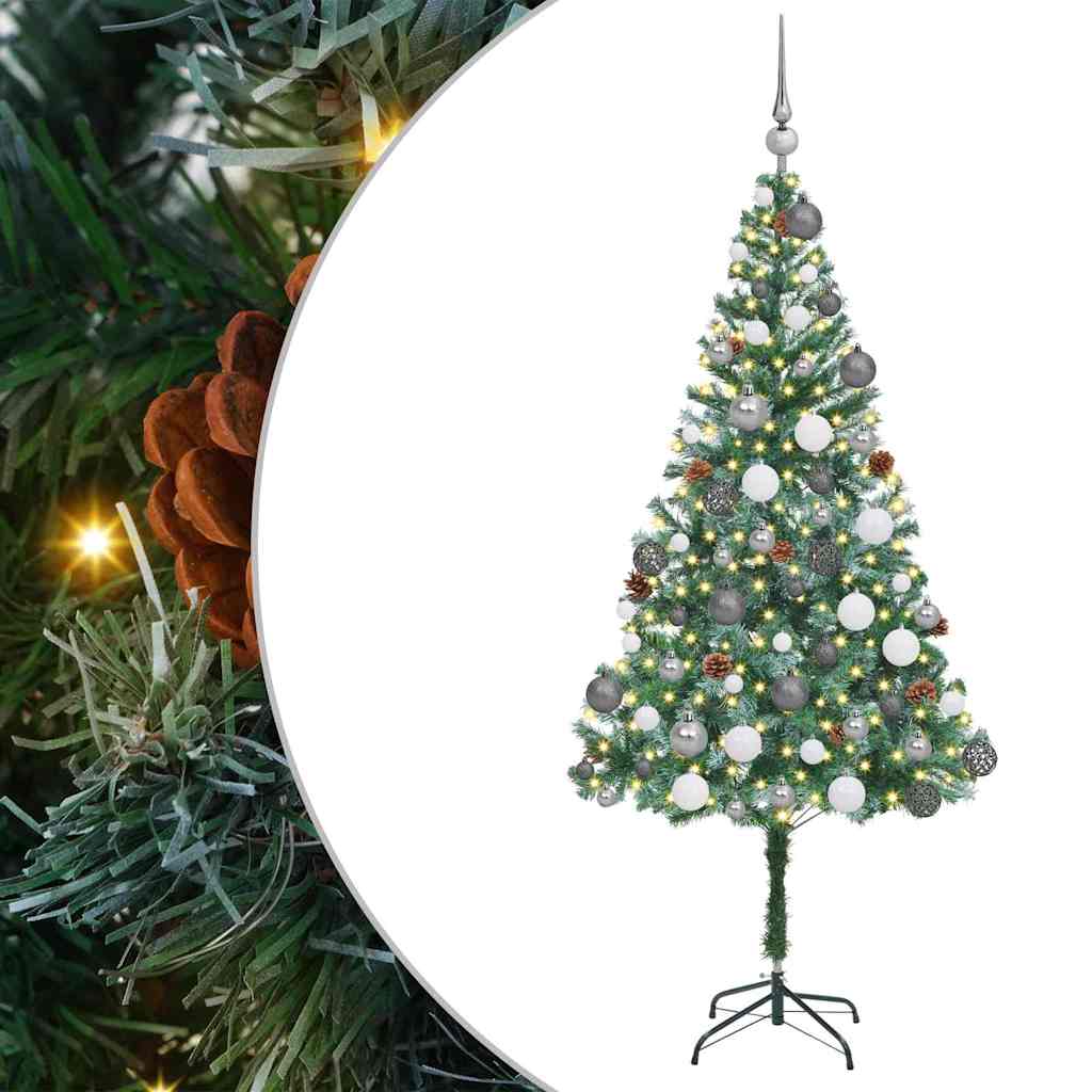 Dirbtinė Kalėdų eglutė su 300 LED Žalia 180 cm PVC ir plienas