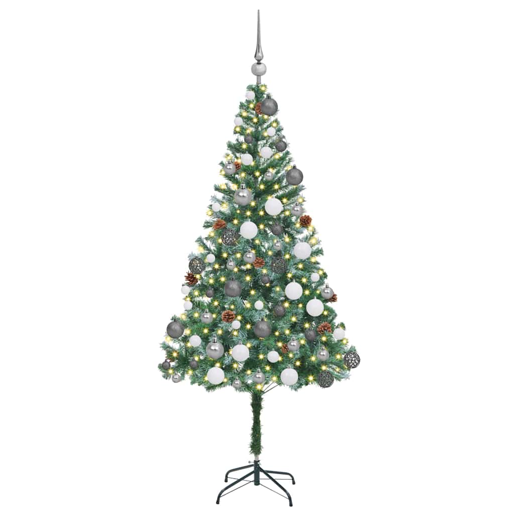 Dirbtinė Kalėdų eglutė su 300 LED Žalia 180 cm PVC ir plienas