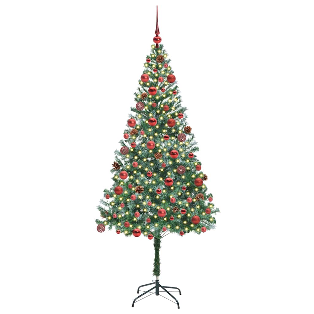 Dirbtinė Kalėdų eglutė su 300 LED Žalia 180 cm PVC ir plienas