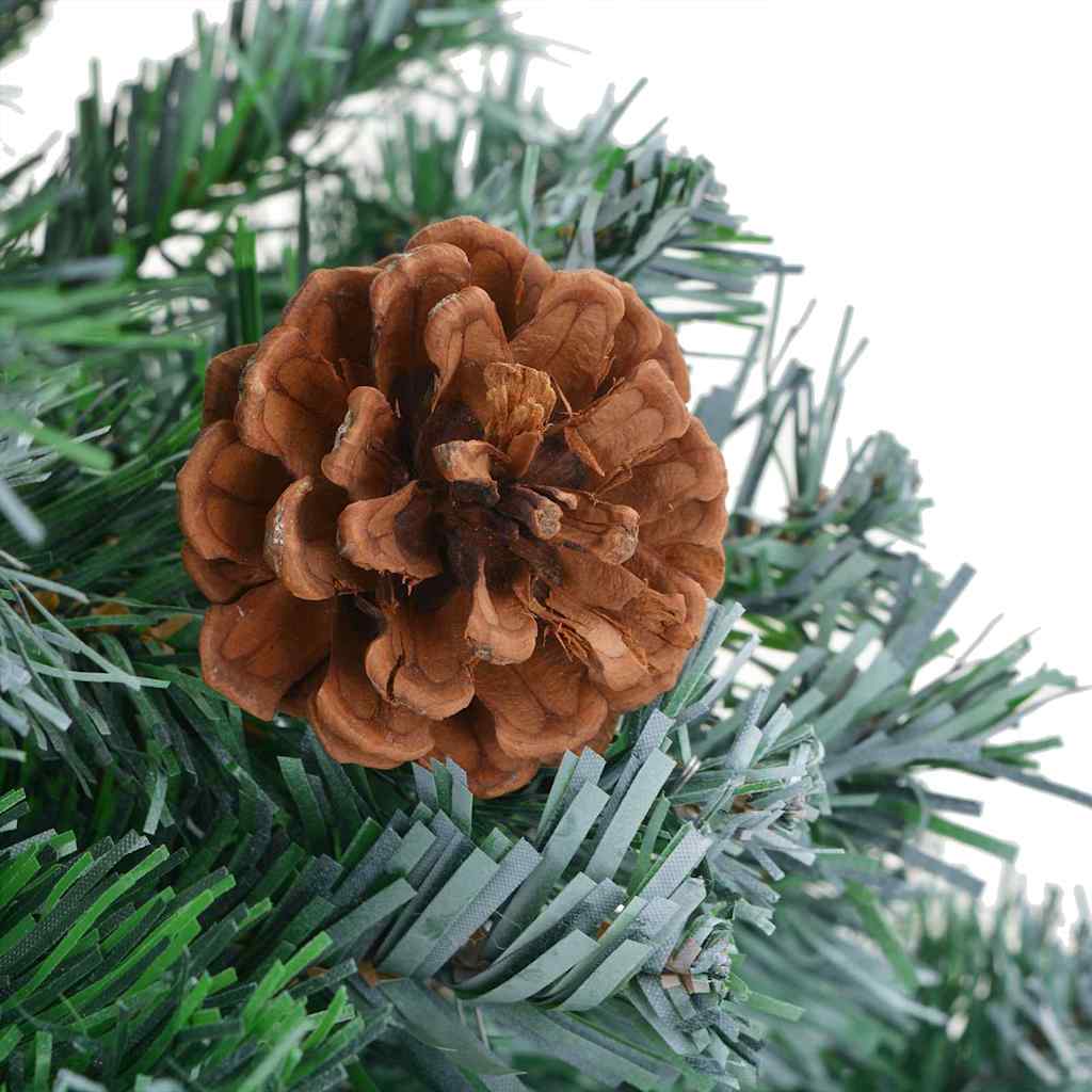 Artificial Christmas Tree with 300 LEDs Green 180 cm PVC and Steel