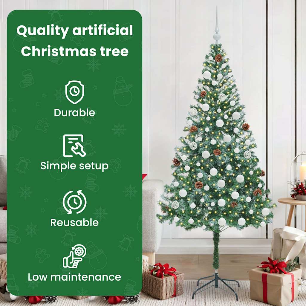 Dirbtinė Kalėdų eglutė su 300 LED Žalia 180 cm PVC ir plienas