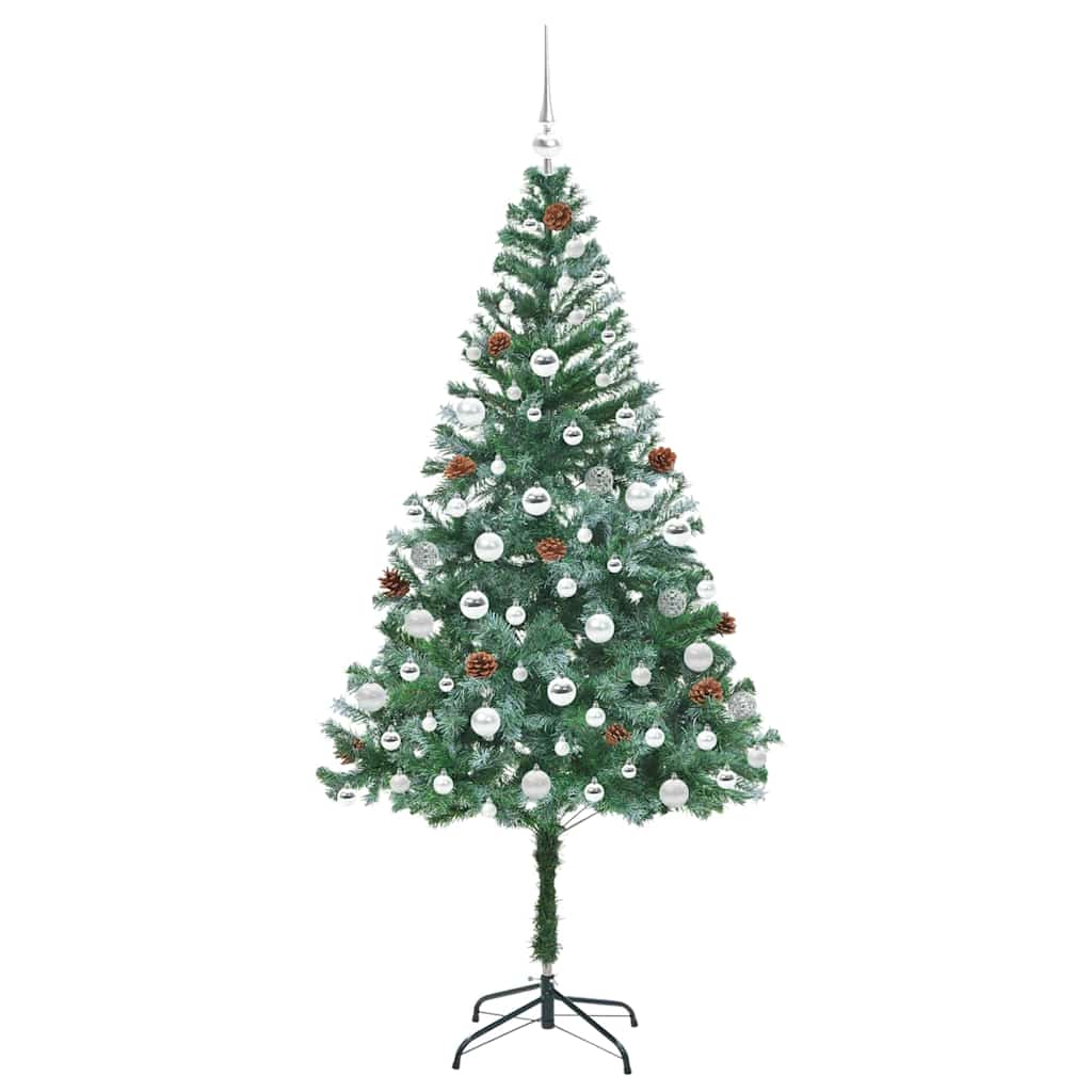 Mākslīgā Ziemassvētku eglīte ar 300 LED, zaļa, 180 cm, PVC un tērauds