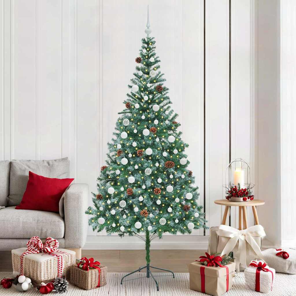 Dirbtinė Kalėdų eglutė su 300 LED Žalia 210 cm PVC ir plienas