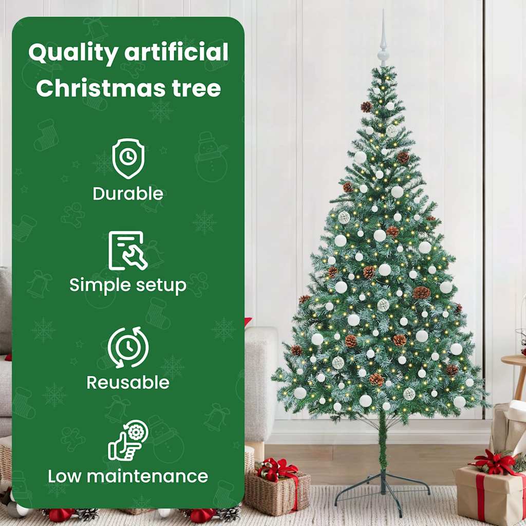 Dirbtinė Kalėdų eglutė su 300 LED Žalia 210 cm PVC ir plienas