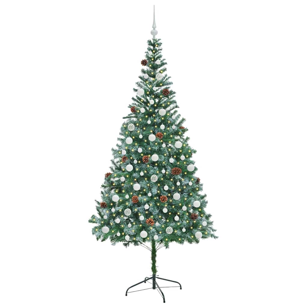 Dirbtinė Kalėdų eglutė su 300 LED Žalia 210 cm PVC ir plienas