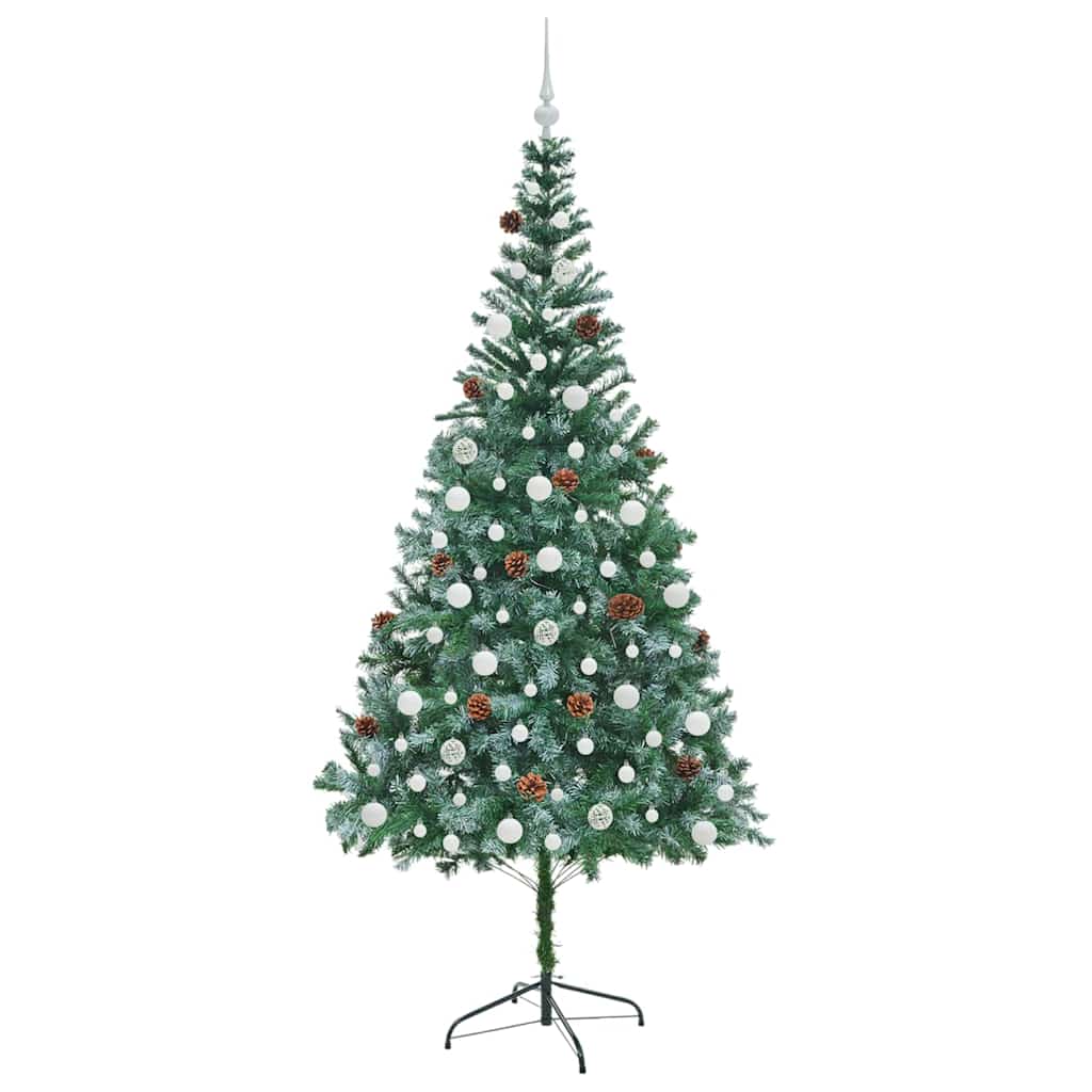 Dirbtinė Kalėdų eglutė su 300 LED Žalia 210 cm PVC ir plienas