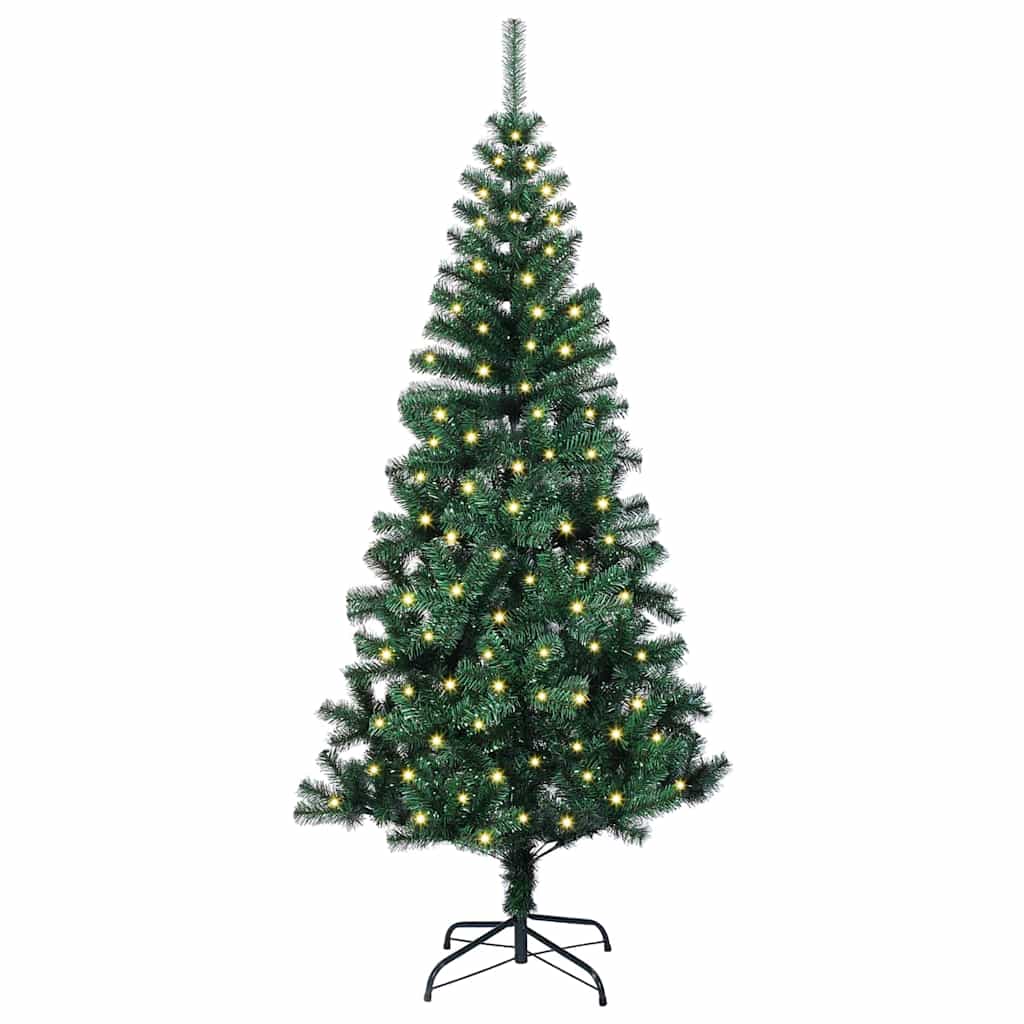 Dirbtinis prieššventinis eglutė su šviesomis Žalia 120 cm