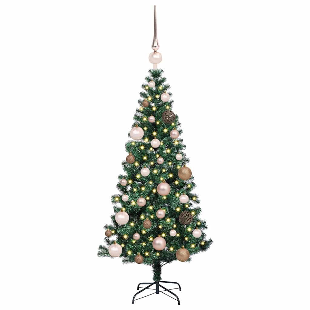 Dirbtinis prieššventinis eglutė su šviesomis Žalia 120 cm