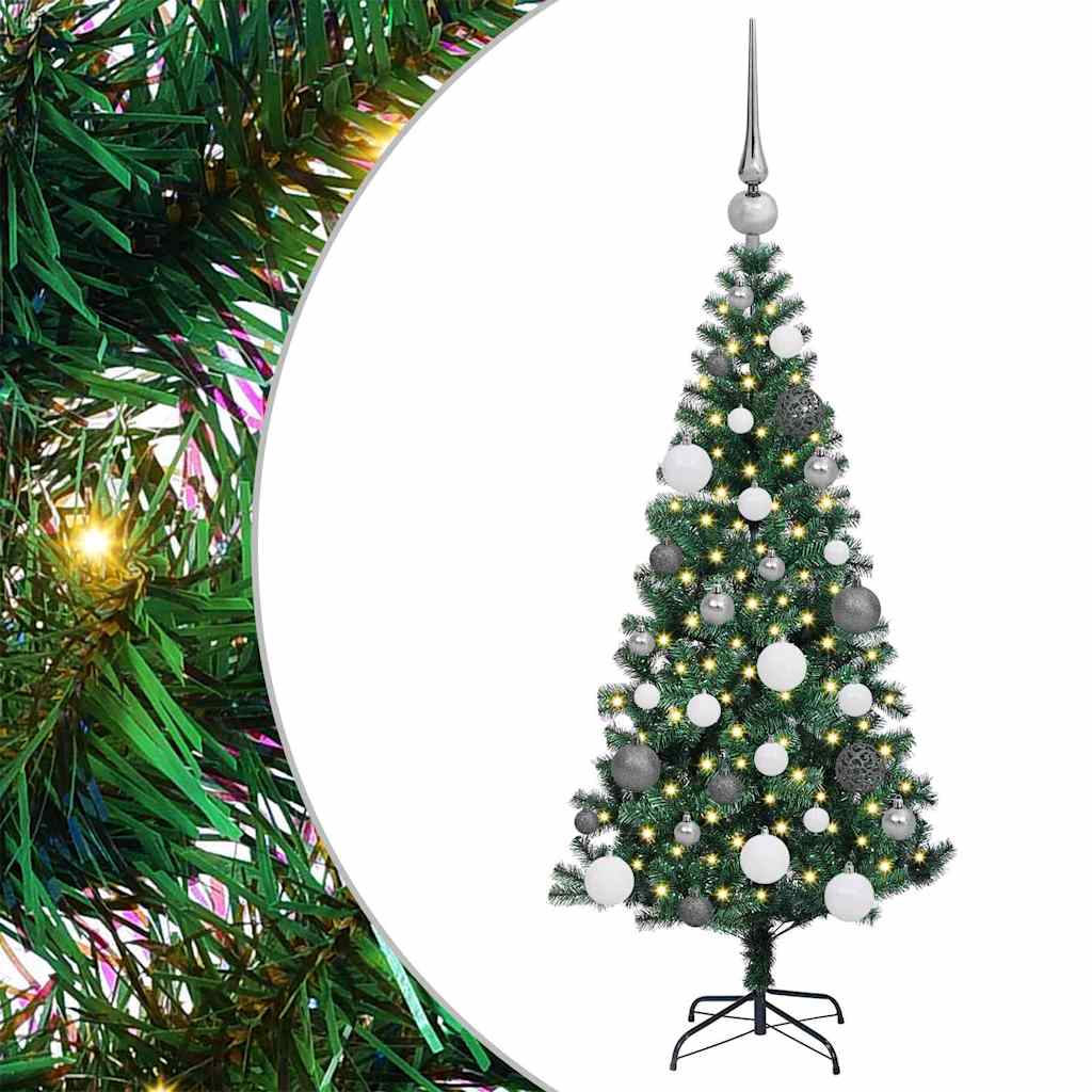 Dirbtinis prieššventinis eglutė su šviesomis Žalia 120 cm