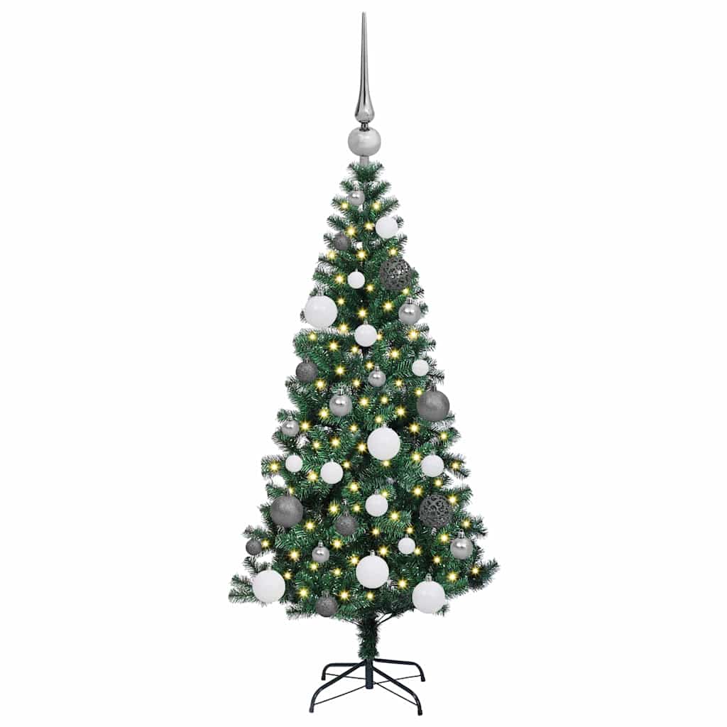Dirbtinis prieššventinis eglutė su šviesomis Žalia 120 cm