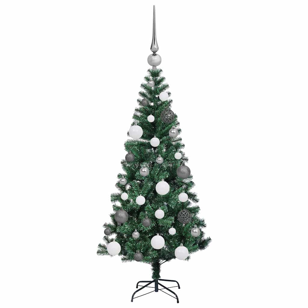 Dirbtinis prieššventinis eglutė su šviesomis Žalia 120 cm