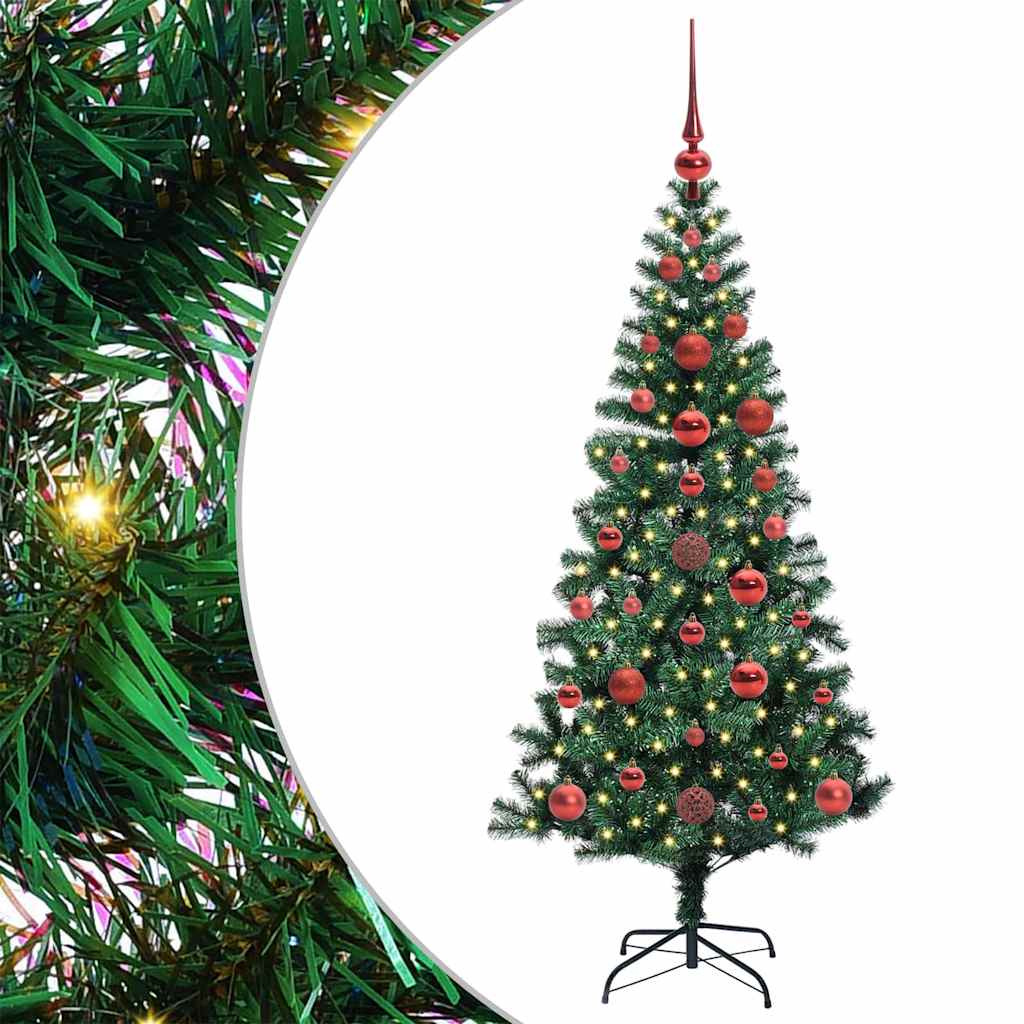 Dirbtinis prieššventinis eglutė su šviesomis Žalia 120 cm