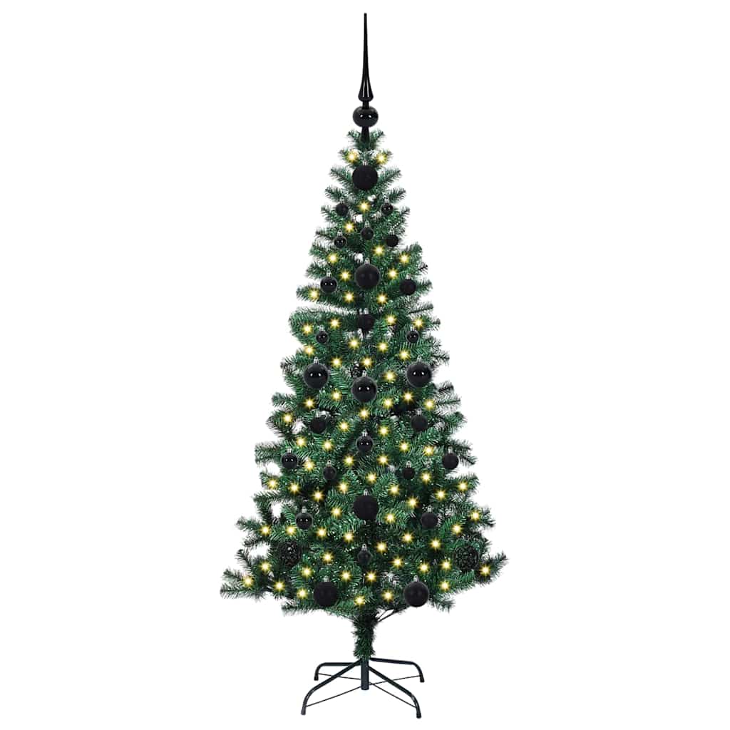 Mākslīgā Ziemassvētku eglīte ar gaismām Zaļa 120 cm