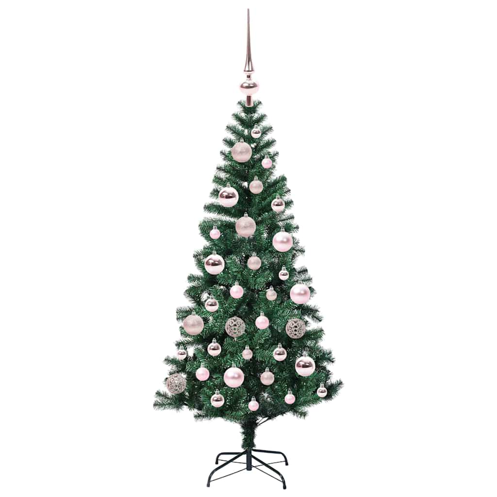 Dirbtinis prieššventinis eglutė su šviesomis Žalia 120 cm