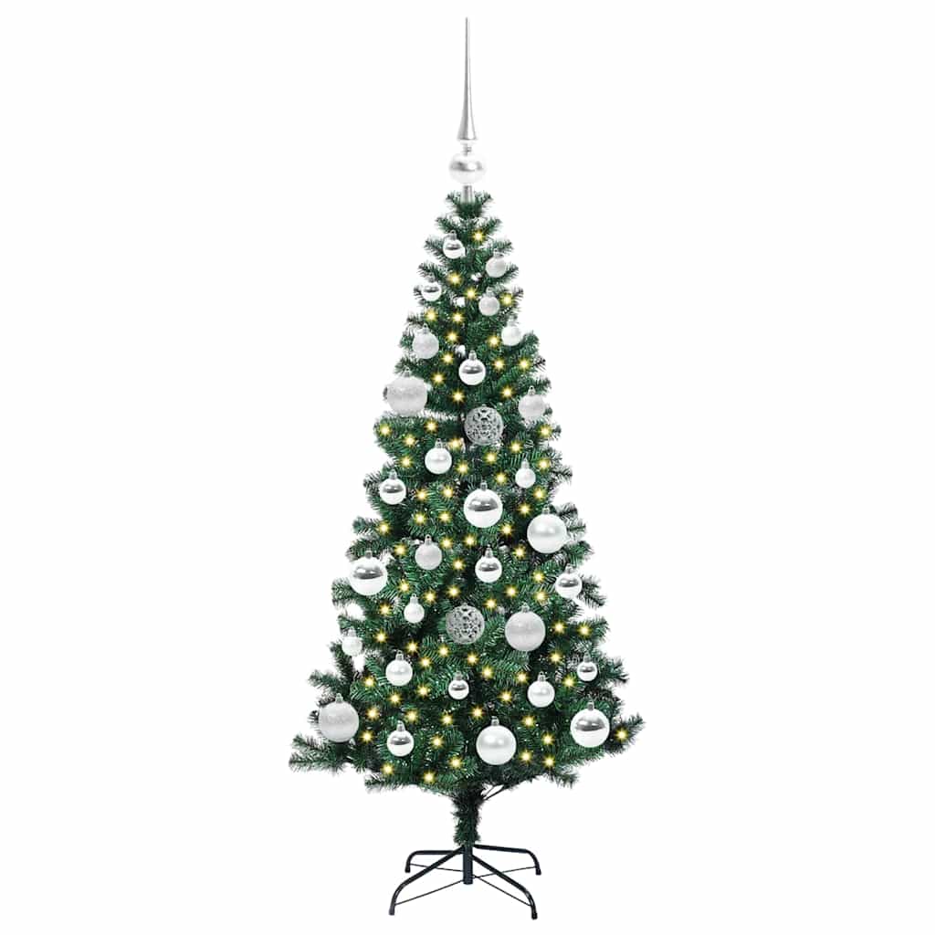 Dirbtinis prieššventinis eglutė su šviesomis Žalia 120 cm