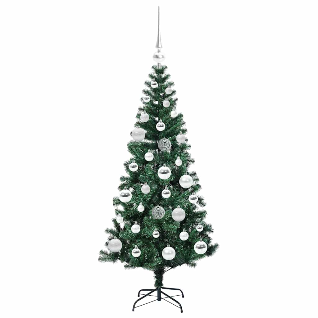 Dirbtinis prieššventinis eglutė su šviesomis Žalia 120 cm