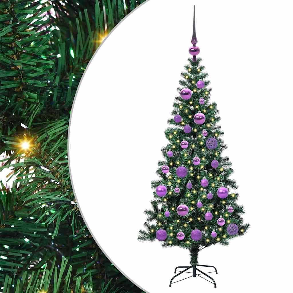 Dirbtinis prieššventinis eglutė su šviesomis Žalia 120 cm