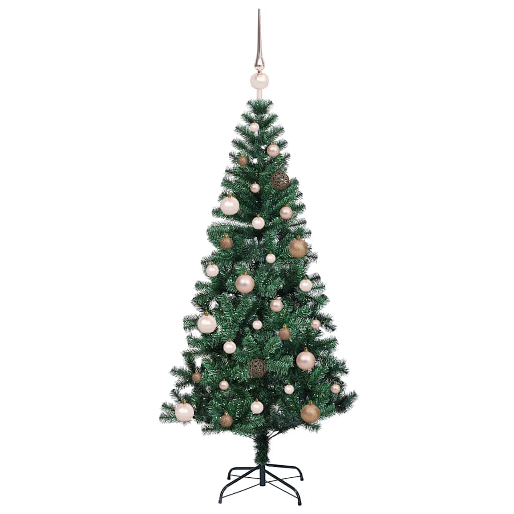 Dirbtinis prieššventinis eglutė su šviesomis Žalia 150 cm