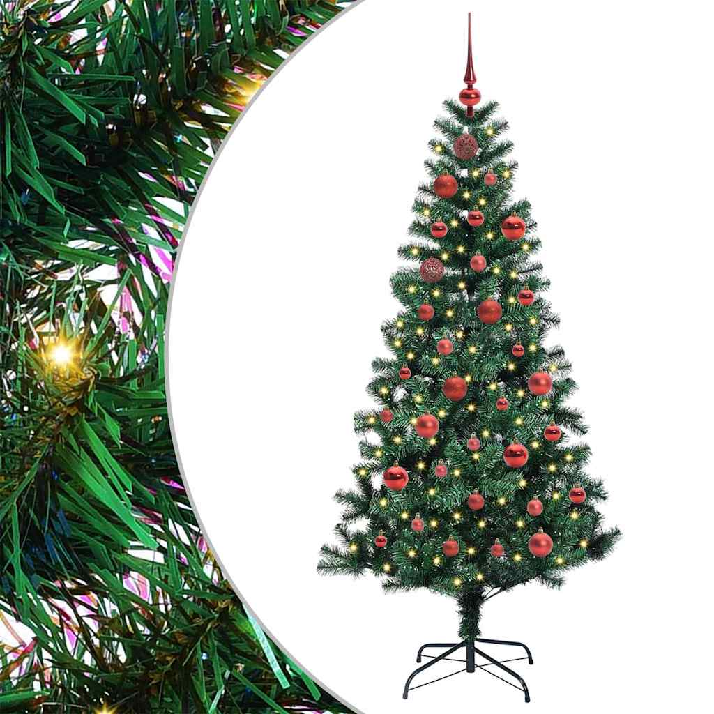 Artificial Pre-Lit Christmas Tree Green 150 cm