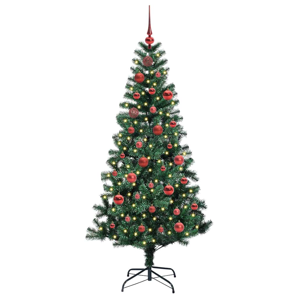 Artificial Pre-Lit Christmas Tree Green 150 cm