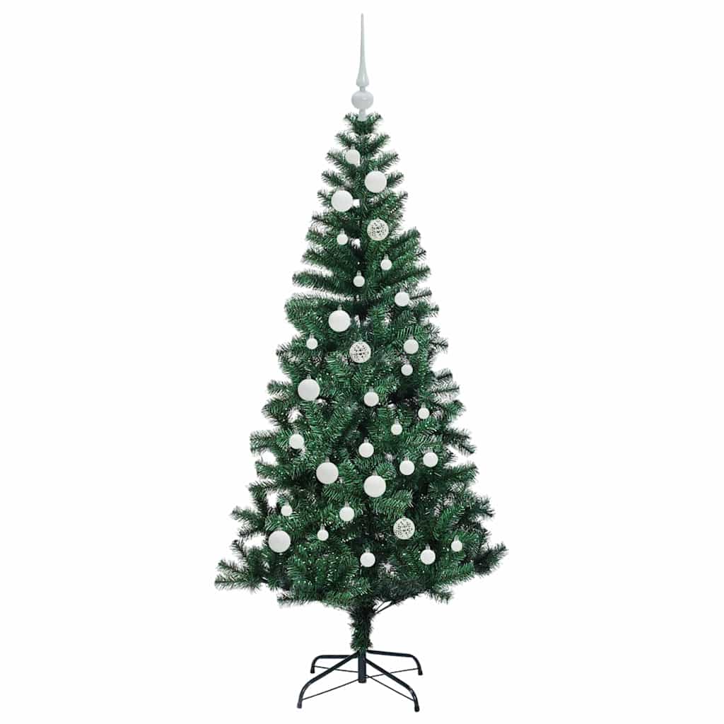 Dirbtinis prieššventinis eglutė su šviesomis Žalia 150 cm