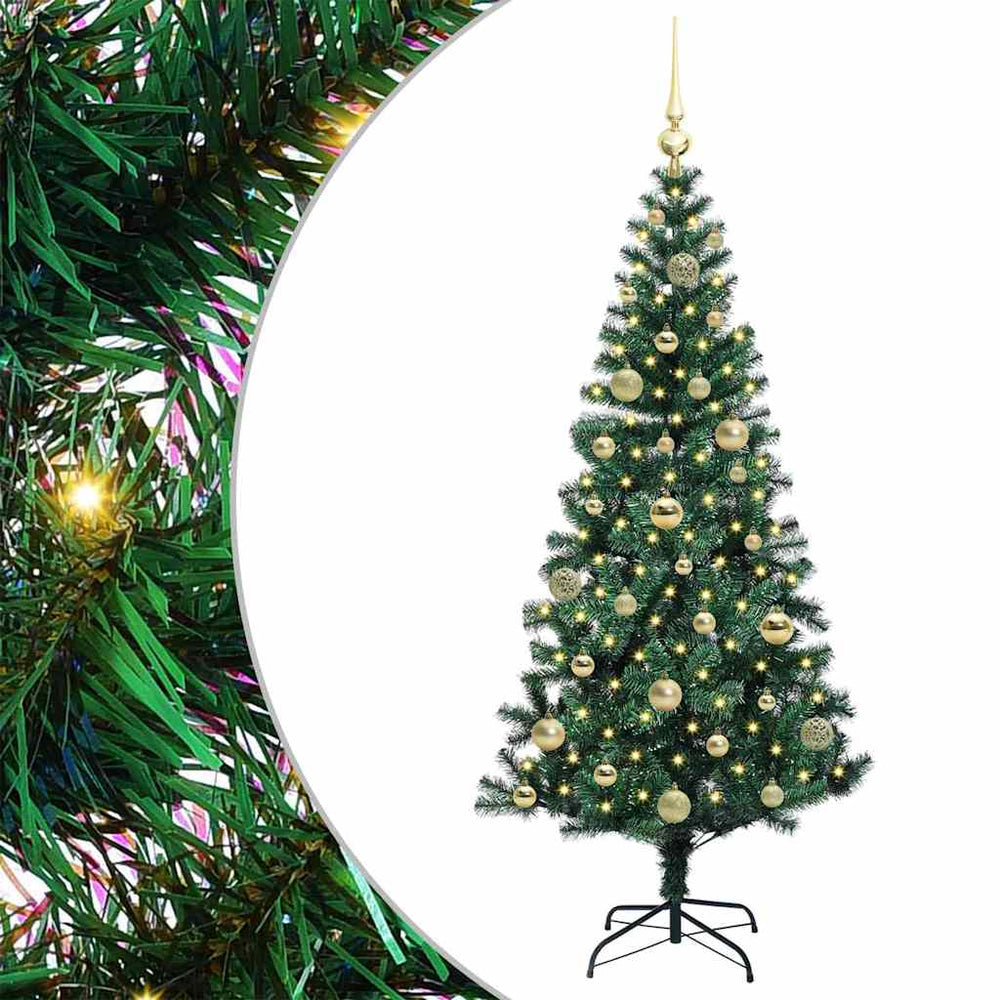 Artificial Pre-Lit Christmas Tree Green 150 cm
