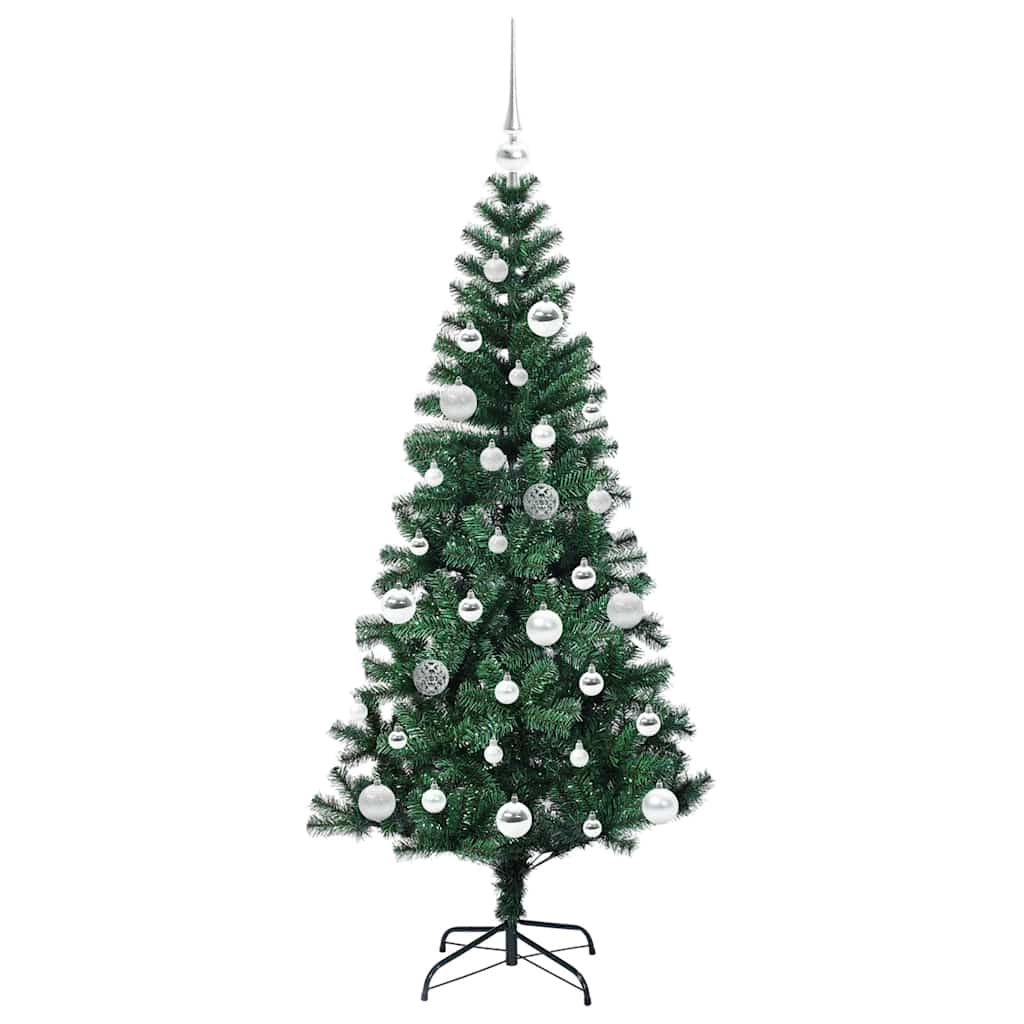 Dirbtinis prieššventinis eglutė su šviesomis Žalia 150 cm