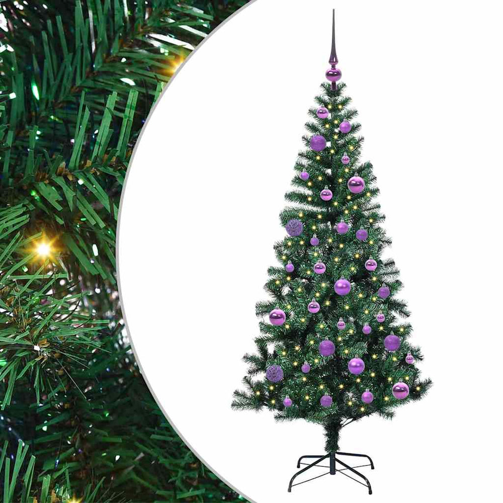 Artificial Pre-Lit Christmas Tree Green 150 cm