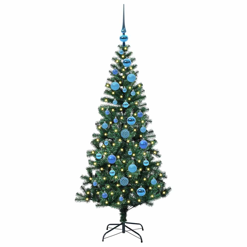 Artificial Pre-Lit Christmas Tree Green 150 cm