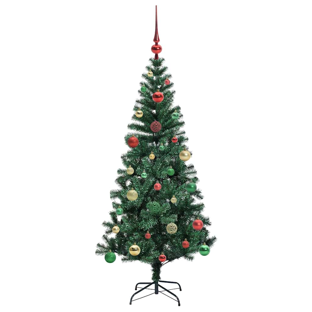 Dirbtinis prieššventinis eglutė su šviesomis Žalia 150 cm